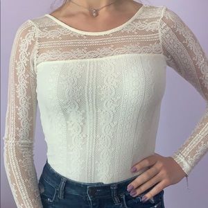 White Lace Bodysuit
